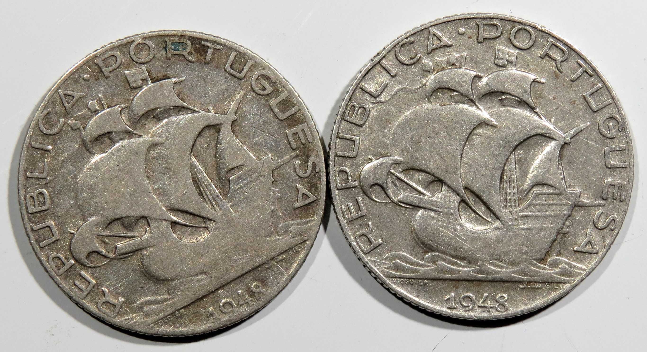 Republica Portuguesa - 2 Moedas 2$50 1948 BC+ e MBC