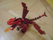 Klocki Lego Creator - Czerwone Kreatury Smok Wąż 31032 - Łódź 3w1