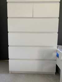 Komoda Ikea MALM biała 6 szuflad