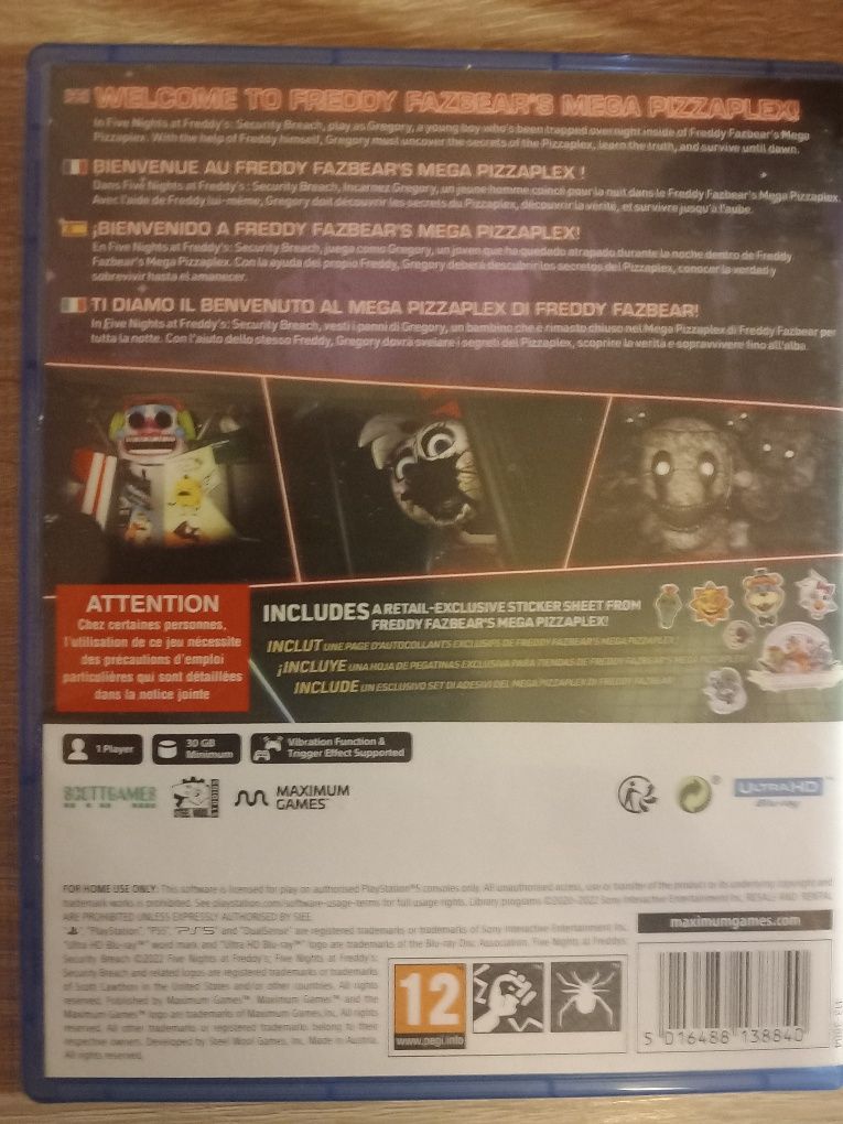 Five nights at freddy's security breach na ps5