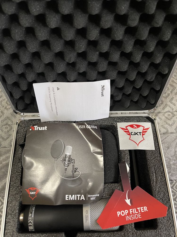 Microfone USB | trust emita gtx + braço