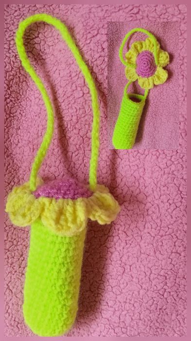 Чехол на помаду, тампон,  зажигалку, вязаный  хенд мейд