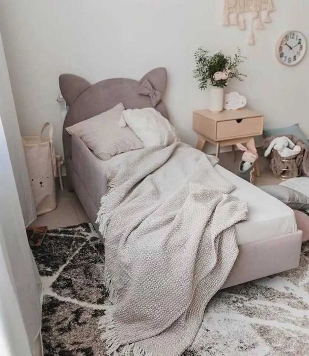 Ліжко з бортиком. Дитяче ліжко 80х160. Дитяче ліжко котик 90х190/200