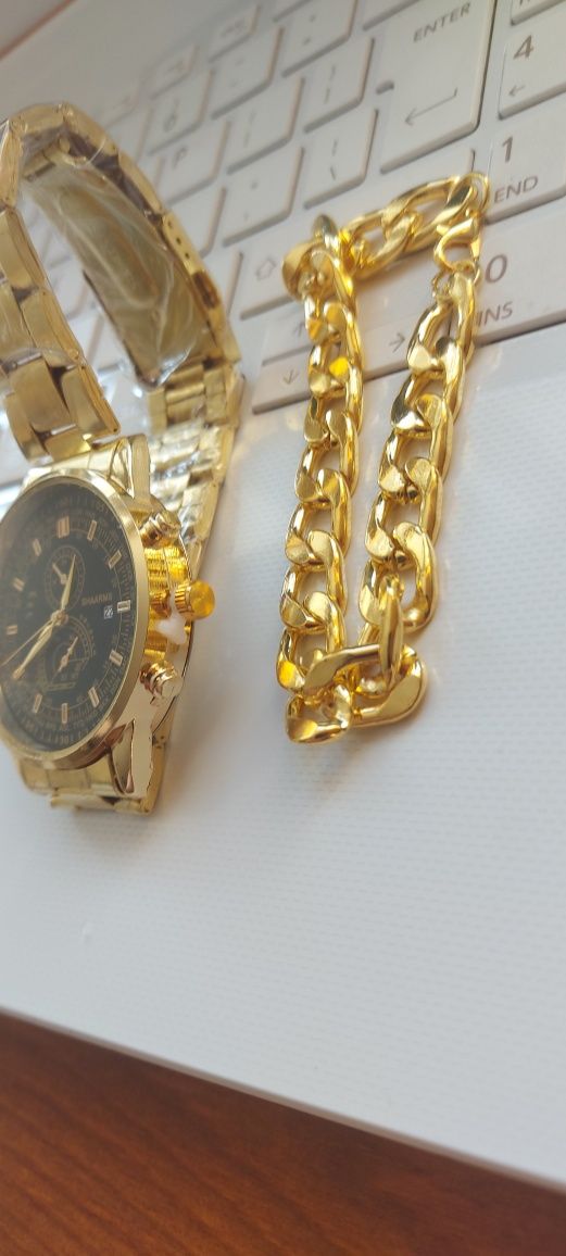 Nowy elegancki zegarek męski + gratis bransoleta  18