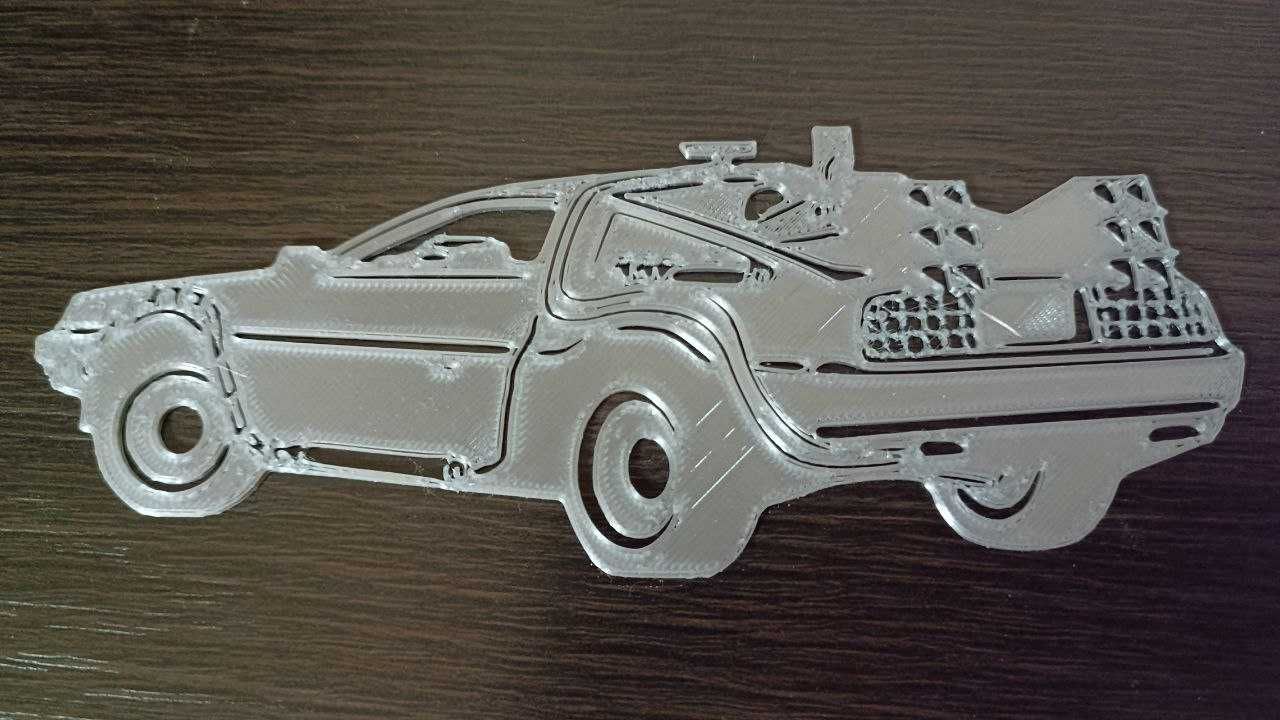 Tabliczka Wydruk 3D: BACK TO THE FUTURE i DeLorean