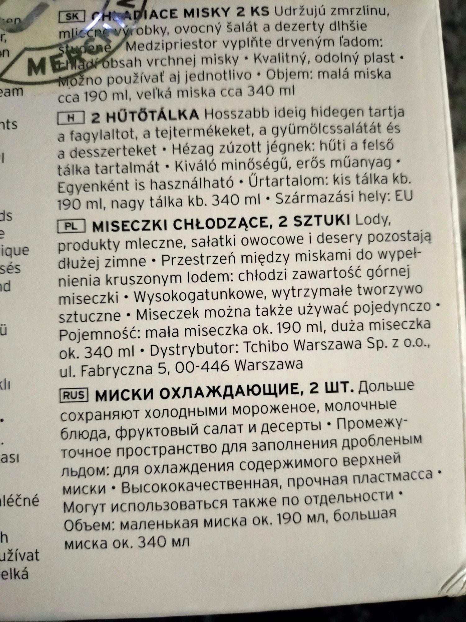 Miseczki chłodzące do deserów