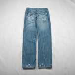 N+1 jeans y2k krzyże spodnie jeansowe 32us niski stan