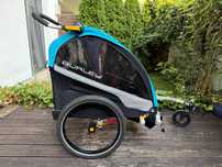 Przyczepka rowerowa Burley dla dwójki dzieci D'lite x DOUBLE AQUA