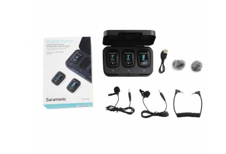 Saramonic Blink500 Pro z przenośną ładowarką – pro zestaw mikrofonowy