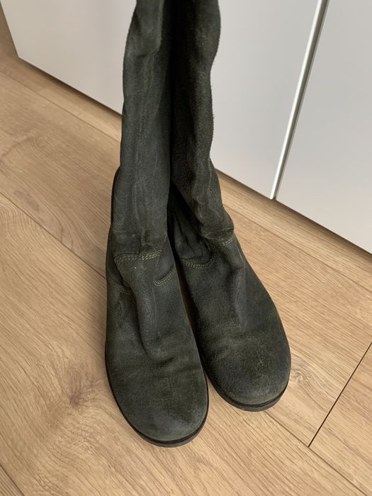 Kozaki botki khaki zgniła zieleń Prima Moda