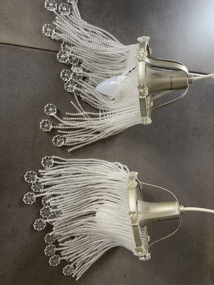 Lampa wisząca koralikowa perłowa Ikea Soder