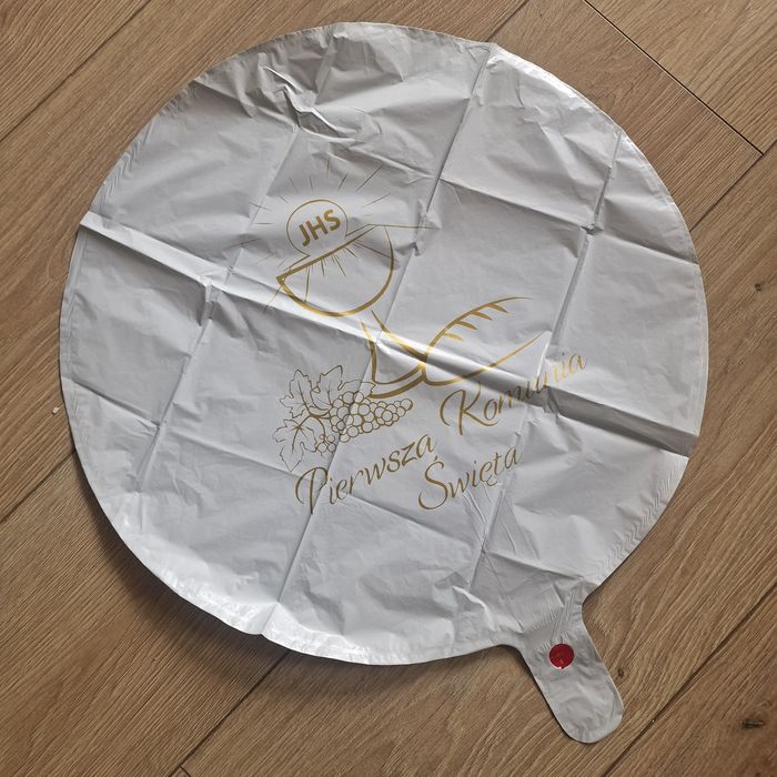 Balon Pierwsza Komunia Święta 45cm nowy hel/powietrze