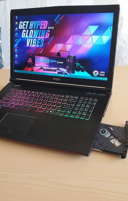 Gaming 17 laptop Msi i7 Geforce 120HZ do gier duży 1060ssd 17,3" vr DP