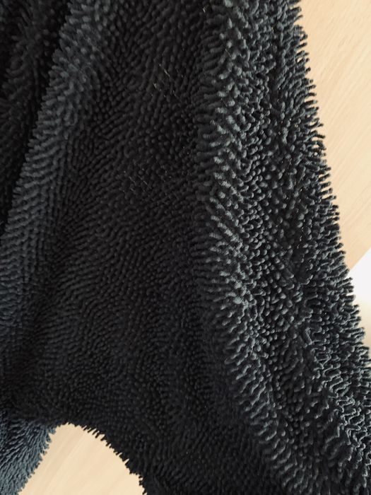 Czarny sweter kardigan narzuta miś oversize