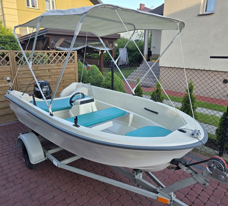 Łódka łódź turystyczna rekreacyjna wędkarska Terhi Silnik zaburtowy 4t