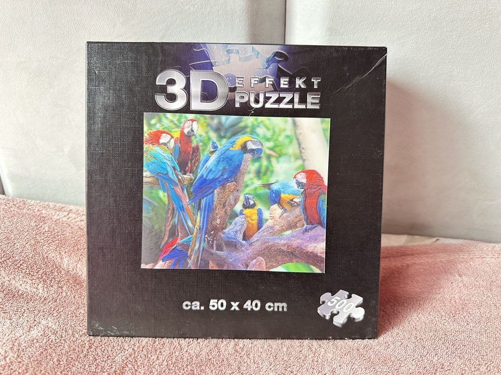 Puzzle 3D effekt 50x40cm 500el. papugi