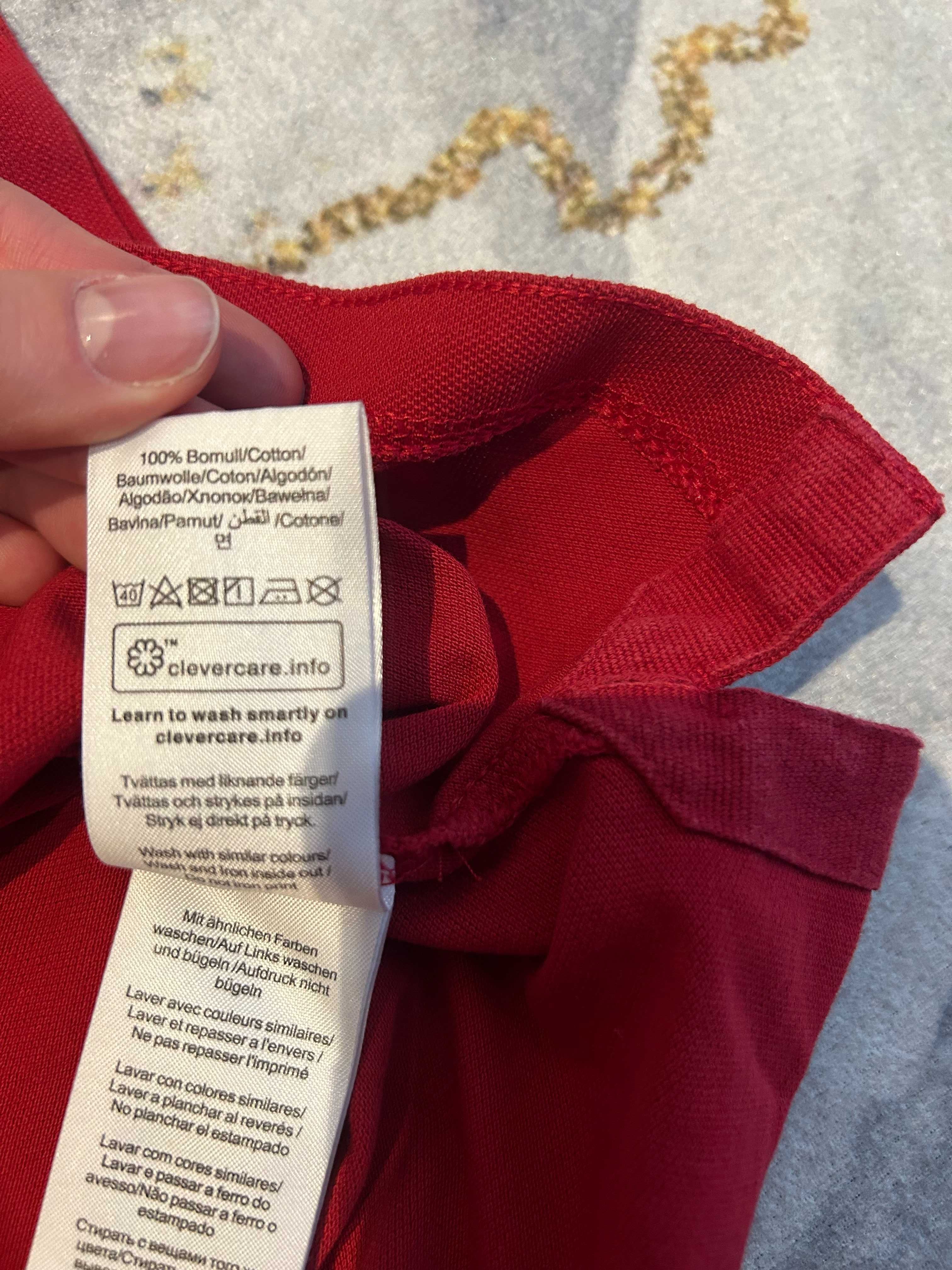 Peak Performance _ Czerwona koszulka polo L _ 100% bawełna