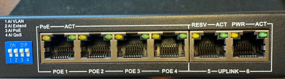 PoE Switch de 6 portas