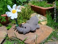 Uroczy słonik handmade z margerytką – dekoracja i prezent
