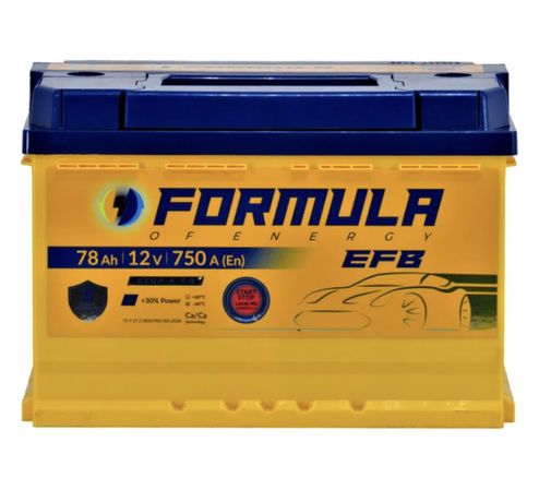 Акумулятор Formula EFB  78Ah 750A 12V