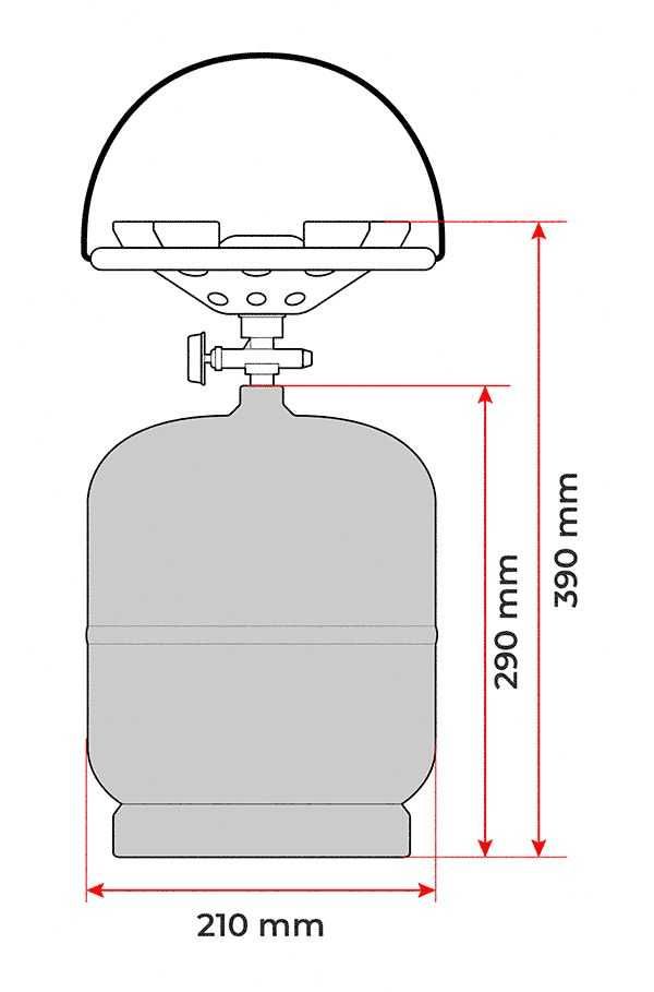 Комплект газовий кемпінговий 8 л. INTERTOOL GS-0008.