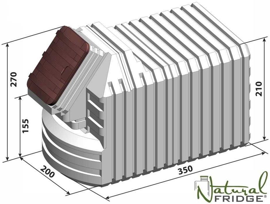 Piwnica ziemianka Chłodnia ogrodowa Podziemna Spiżarka 200x350x270