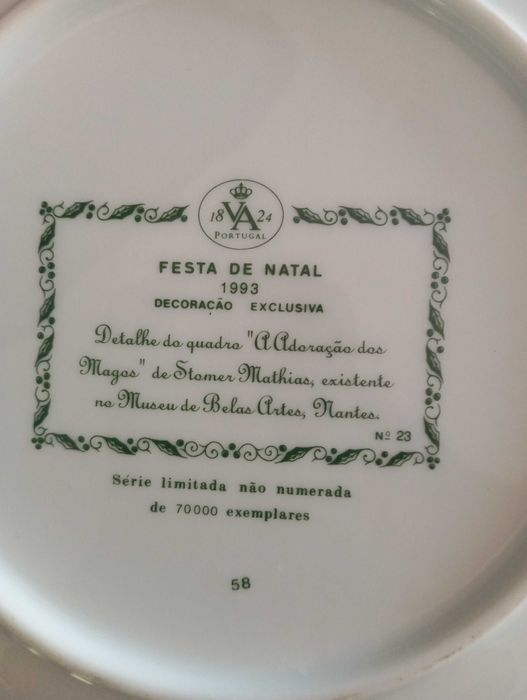 Pratos presepio vista alegre