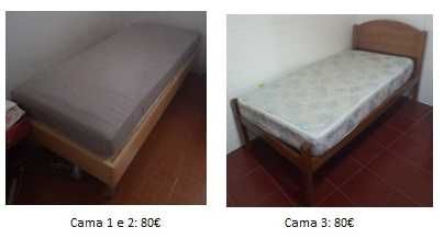 Cama, mesa, cadeiras