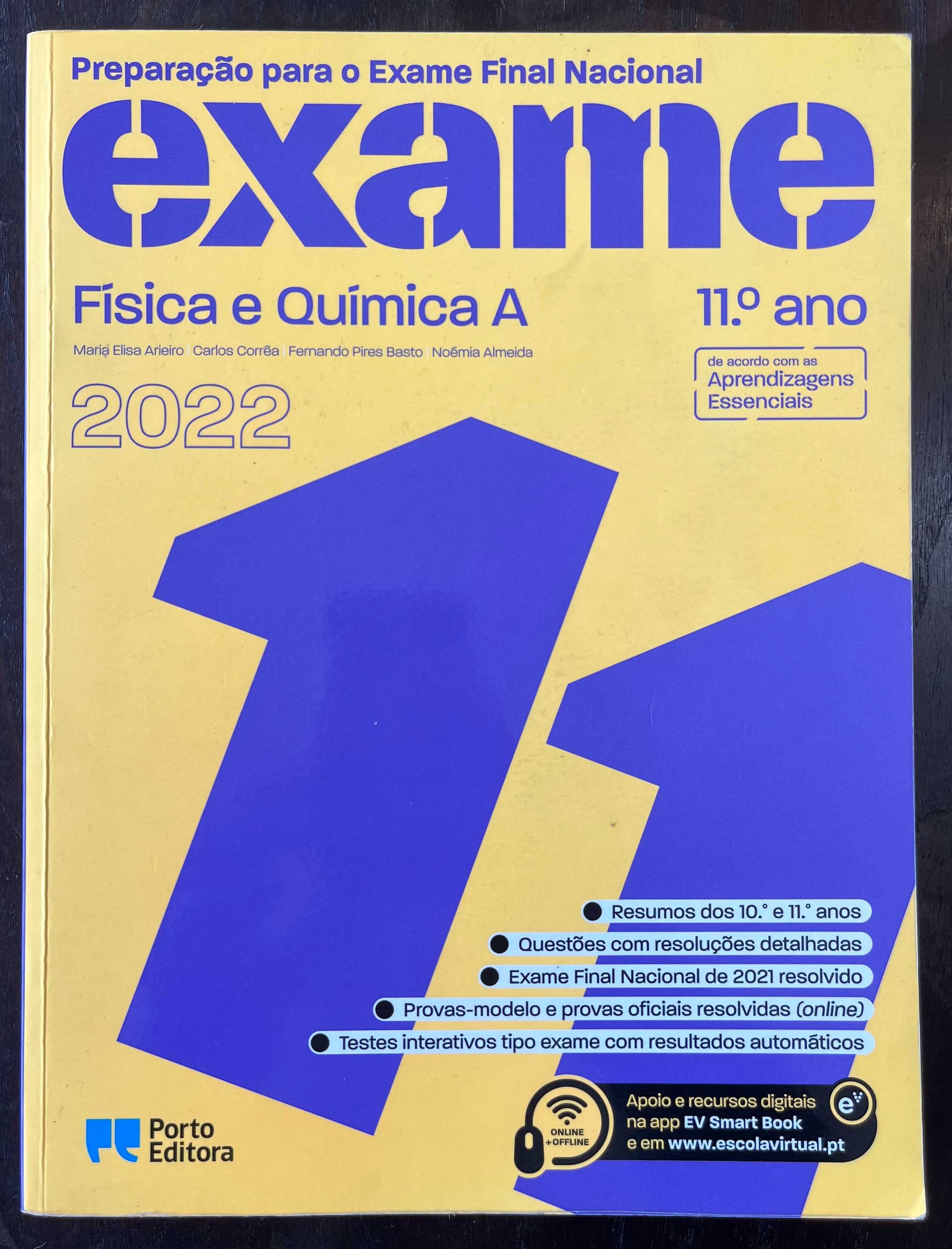 Livro de Preparação para Exame Física e Química A 11 Ano - 2022