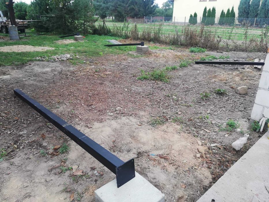 Szkielet wiaty, garażu 12,94m x 6,46m.