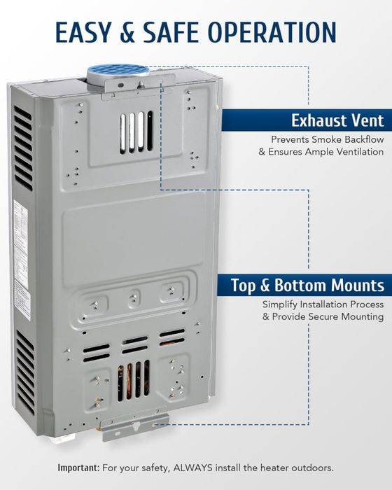 Безбаковий водонагрівач CO-Z LPG колонка бойлер