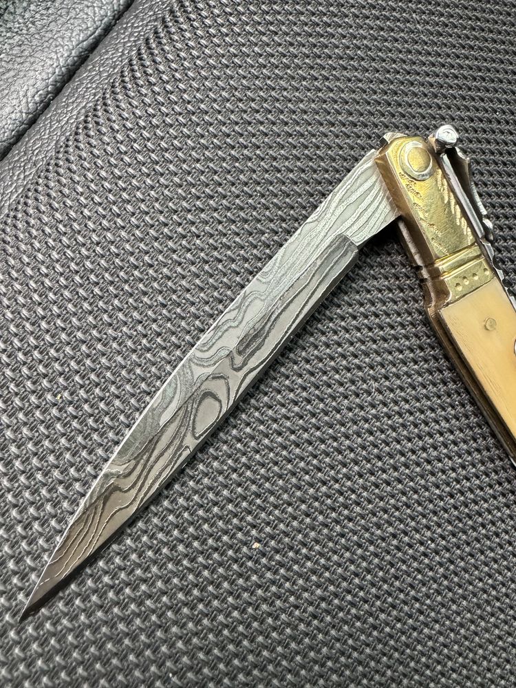 Нож складной испанский наваха  дамасская сталь