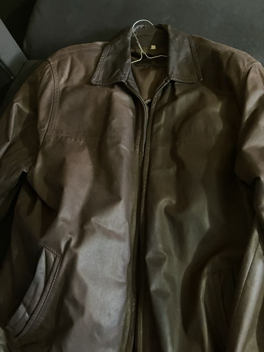 Blusao pele genuino castanho Casa das Peles