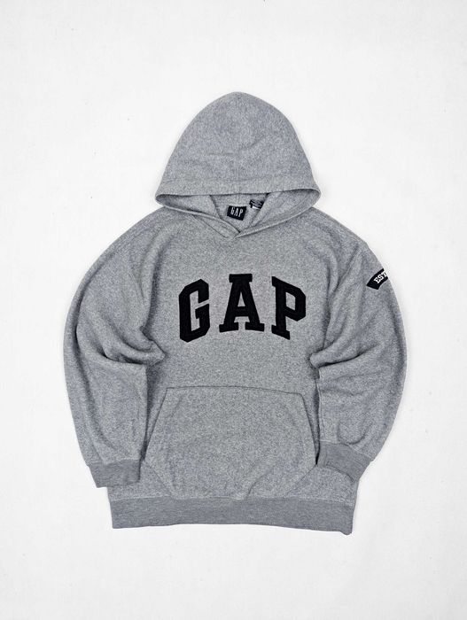 Gap szara bluza polar XXL logo