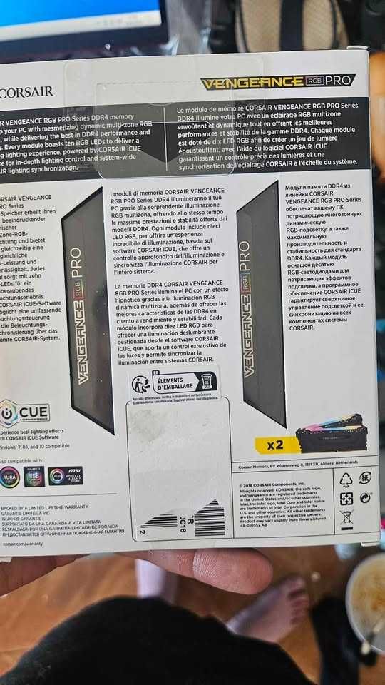 RAM Corsair 16GB Vengeance RGB Pro 2x 8GB DDR4 3200MHz