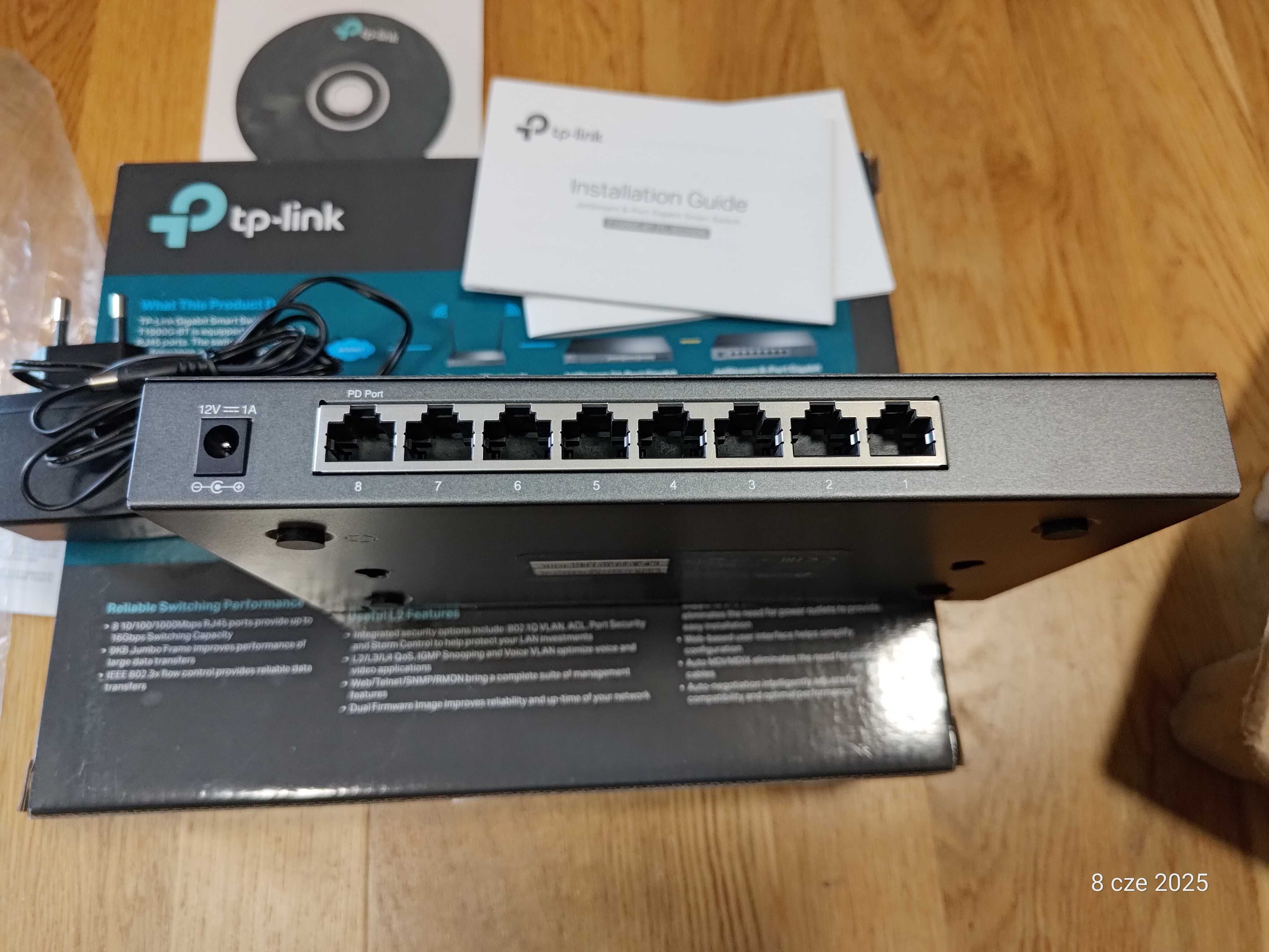 Przełącznik sieciowy TP-Link 8p T1500G-8T