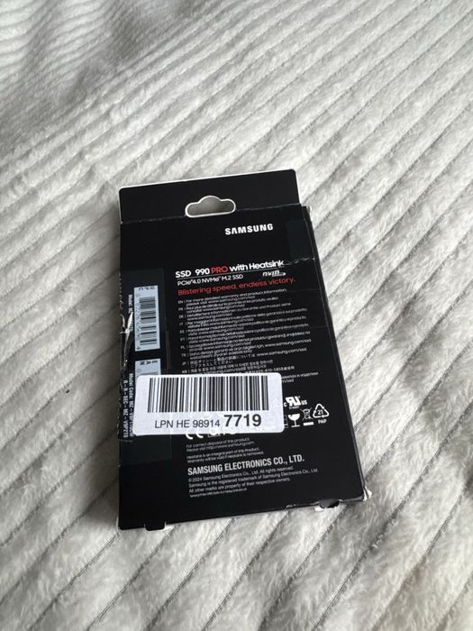 Dysk SSD Samsung 990 Pro 1TB PCie Gen4 Radiator nowe okazja!