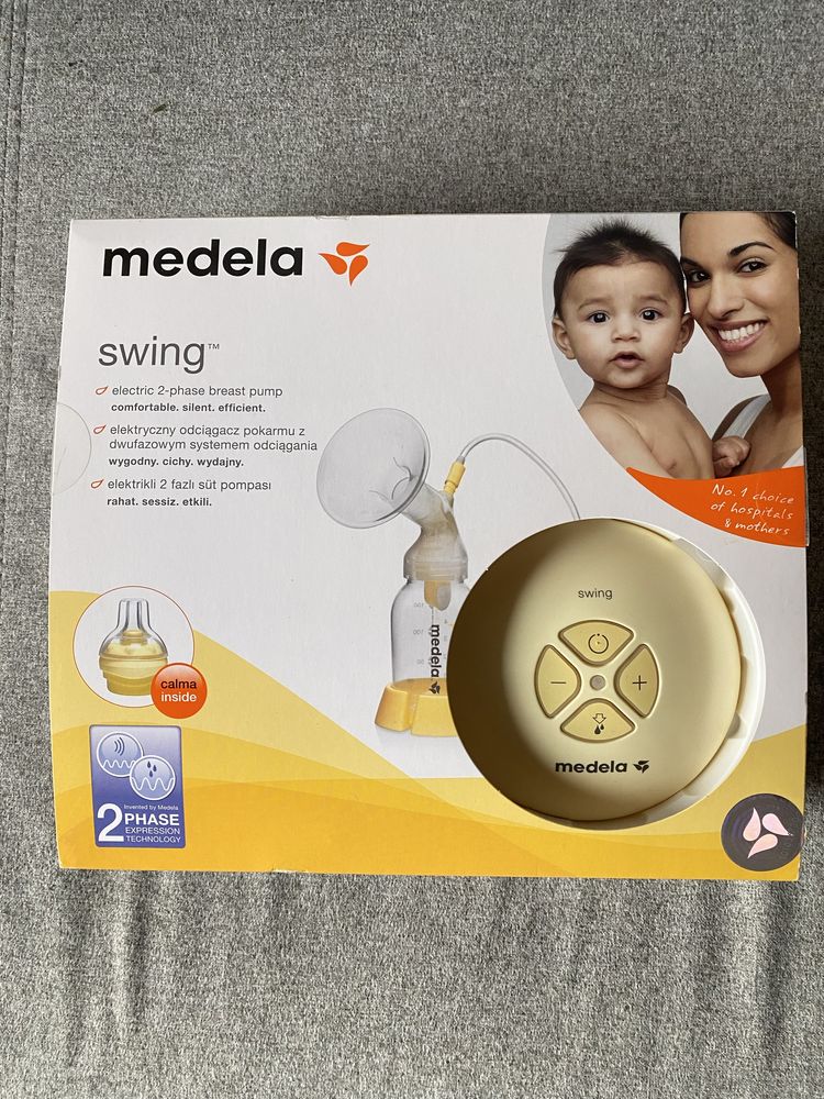 Laktator dwufazowy Medela Swing GRATISY butelka pokrowiec Tommee Tippe