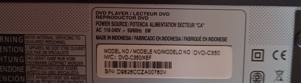 Leitor de DVD Samsung NOVO