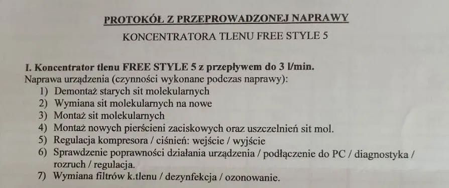 Przenośny koncentrator tlenu FreeStyle 5
