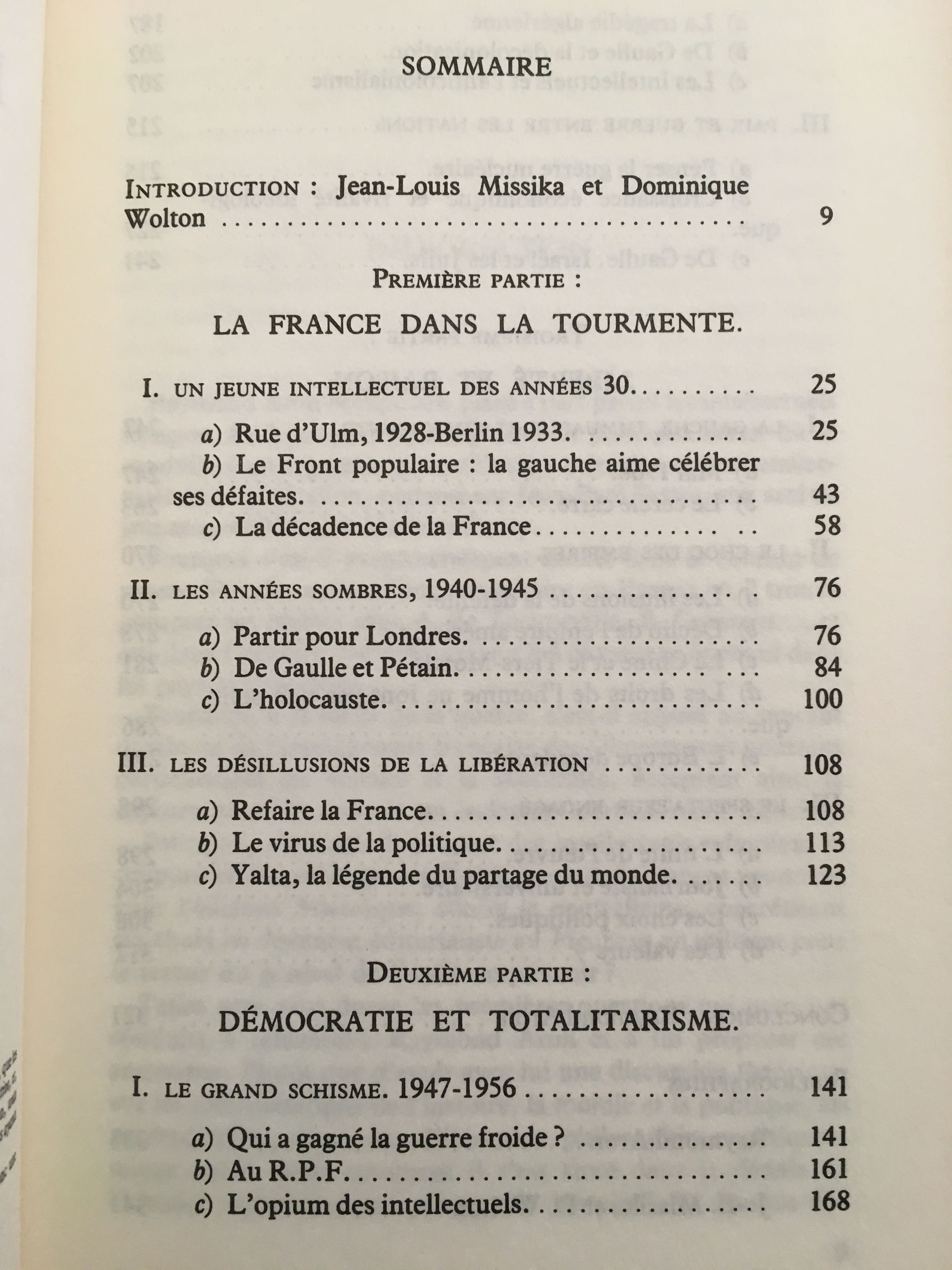 Jacques Maritain / Raymond Aron/ Alain Touraine