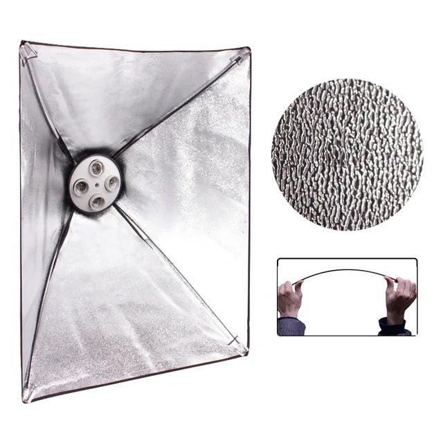 Софтбокс 50х70 постійне студійне світло з 4 патронами Е27 лампи