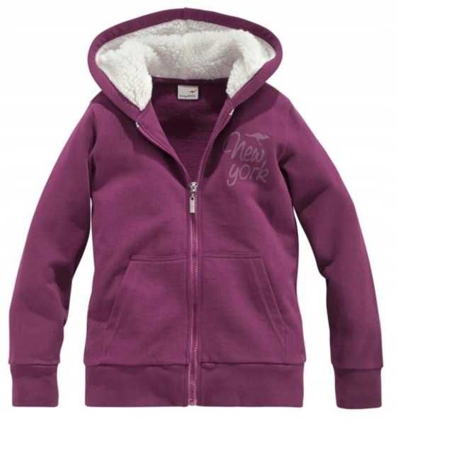 KangaRoos Fioletowa bluza z ocieplanym kapturem Rozm. 164 / 170