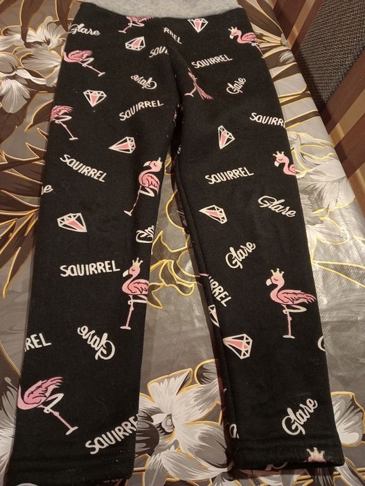 Legginsy- dziewcz. ociepl futerkiem 2 szt(1 świąteczne) 98-104 +gratis