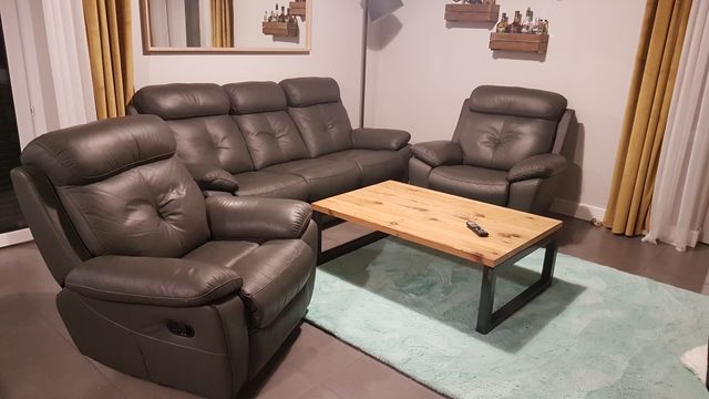 Meble  skórzane sofa 2 fotele