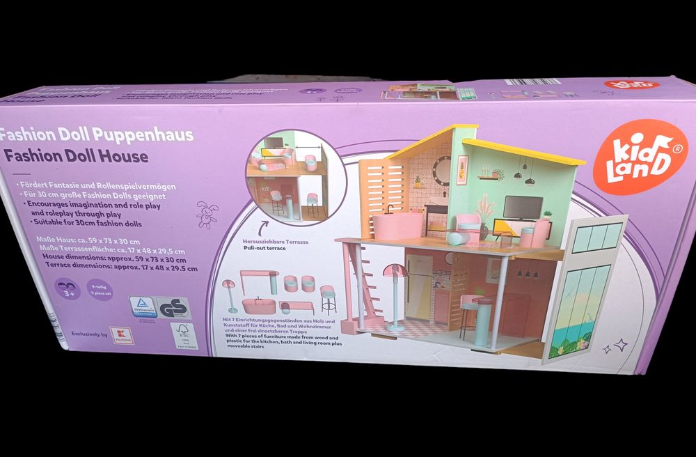 Nowy Playtive Drewniany domek dla lalek Fashion Doll