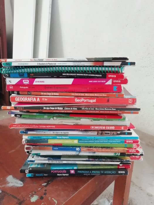 Conjunto de livros escolares