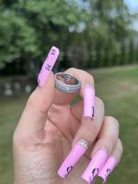 Śliczny srebrny pierścionek Pandora błyszczący 52