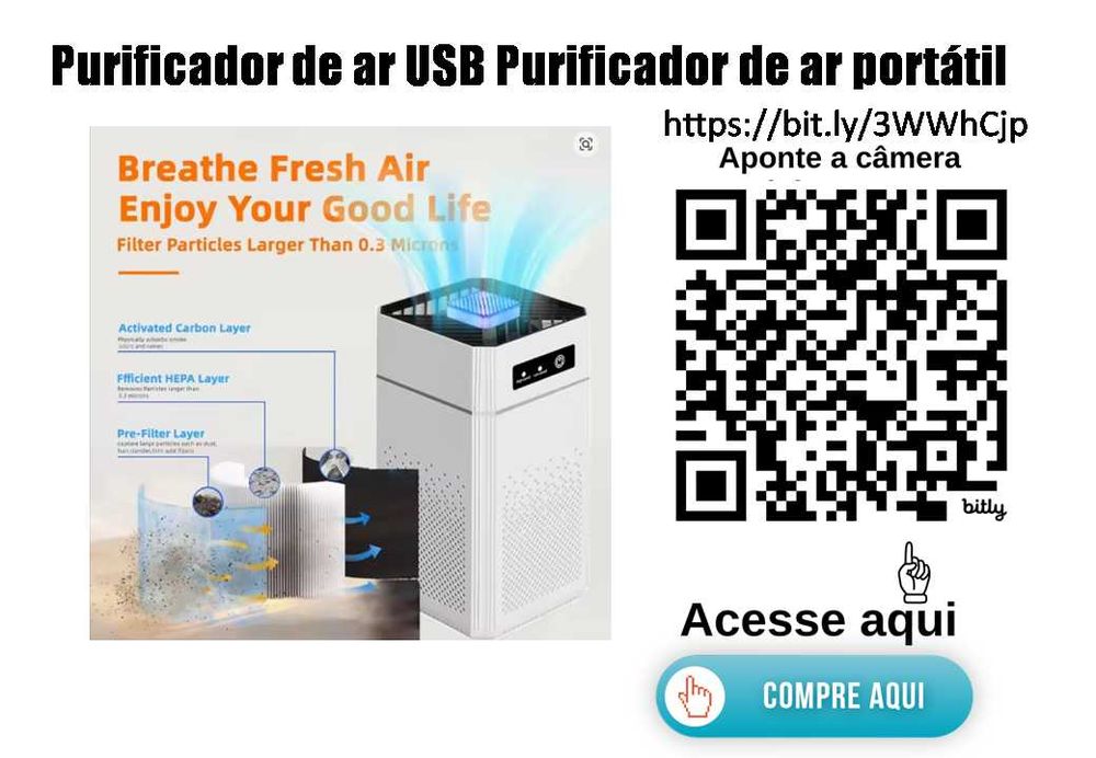 Purificador de ar USB Purificador de ar portátil