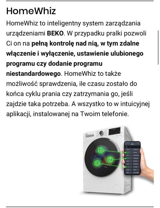 Pralka BEKO MWUE7636CWE SteamCure 7kg 1200 obr OptiSense,funkcja Pupil